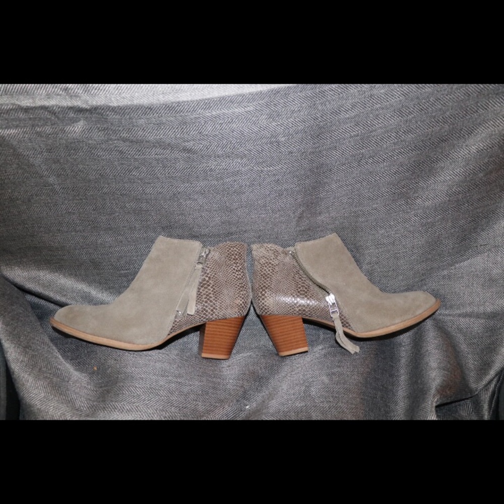 Vionic Suede and snakeskin Booties